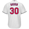 Image of Tyler Naquin Cleveland Indians Majestic Home Cool Base Jersey - White 2019