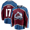 Image of Tyson Jost Colorado Avalanche Breakaway Player Jersey – Burgundy 2019
