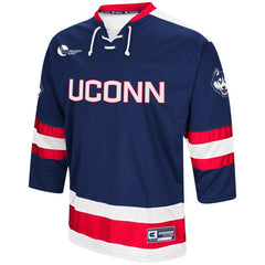 UConn Huskies Colosseum Athletic Machine Hockey Sweater Jersey – Navy 2019