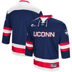 UConn Huskies Colosseum Athletic Machine Hockey Sweater Jersey – Navy 2019