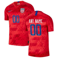 USMNT 2019 Away Replica Stadium Custom Jersey – Red 2019