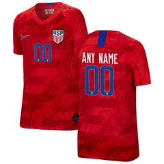 USMNT Youth 2019 Away Replica Stadium Custom Jersey – Red 2019