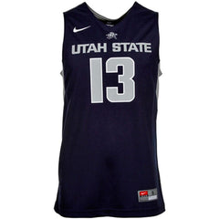 Utah State Aggies #13 Replica Basketball Jersey - Navy Blue 2019