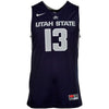 Image of Utah State Aggies #13 Replica Basketball Jersey - Navy Blue 2019