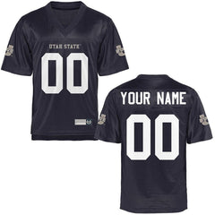 Utah State Aggies Personalized Football Name &amp; Number Jersey - Navy Blue 2019