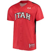 Image of Utah Utes Under Armour Replica Logo Baseball Jersey - Red 2019