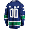 Image of Vancouver Canucks Home Breakaway Custom Jersey - Blue 2019