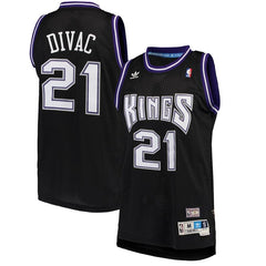 Vlade Divac Sacramento Kings Hardwood Classics Road Swingman Jersey - Black 2019