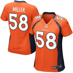 Von Miller Denver Broncos Girls Youth Game Jersey - Orange 2019