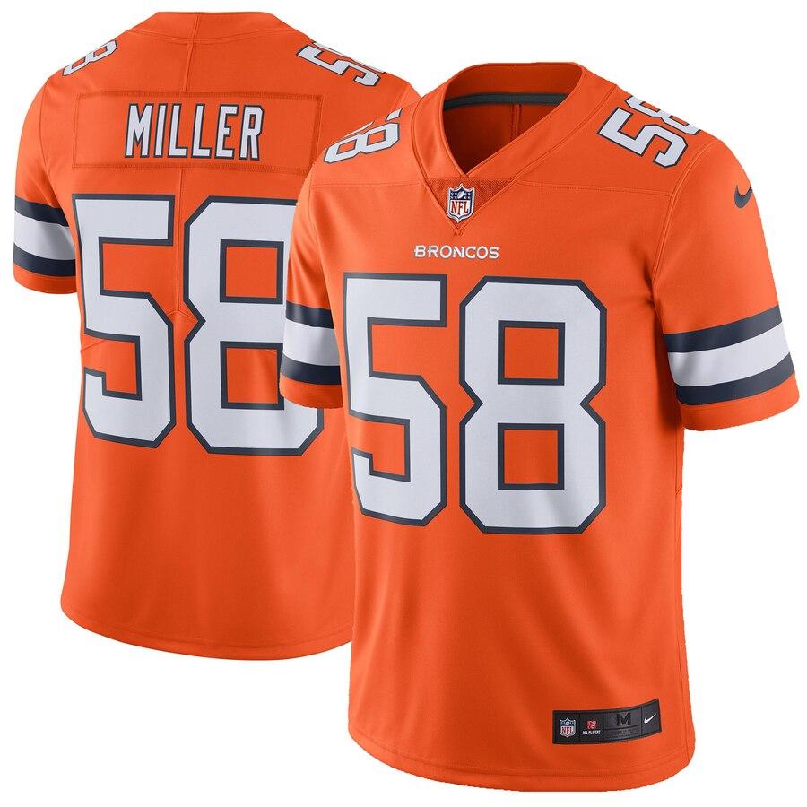 Von Miller Denver Broncos Vapor Untouchable Color Rush Limited Player Jersey - Orange 2019
