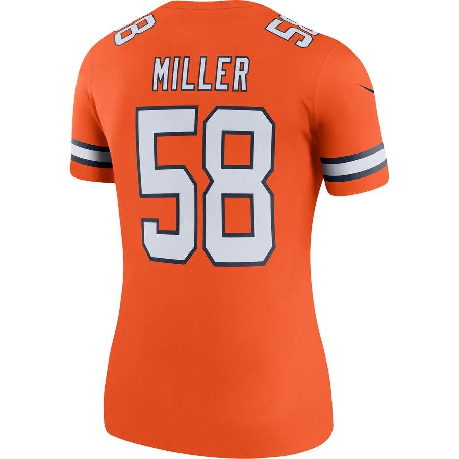 Von Miller Denver Broncos Women's Color Rush Legend Jersey - Orange 2019