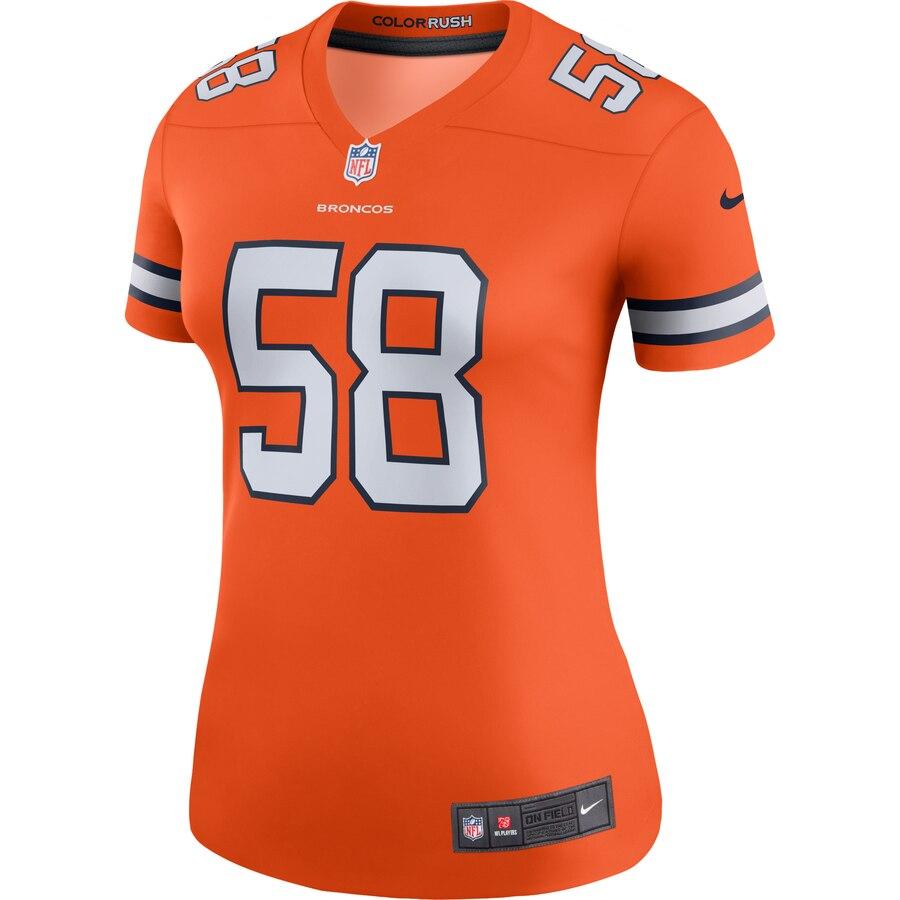 Von Miller Denver Broncos Women's Color Rush Legend Jersey - Orange 2019