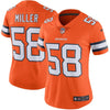 Image of Von Miller Denver Broncos Women's Color Rush Limited Jersey - Orange 2019
