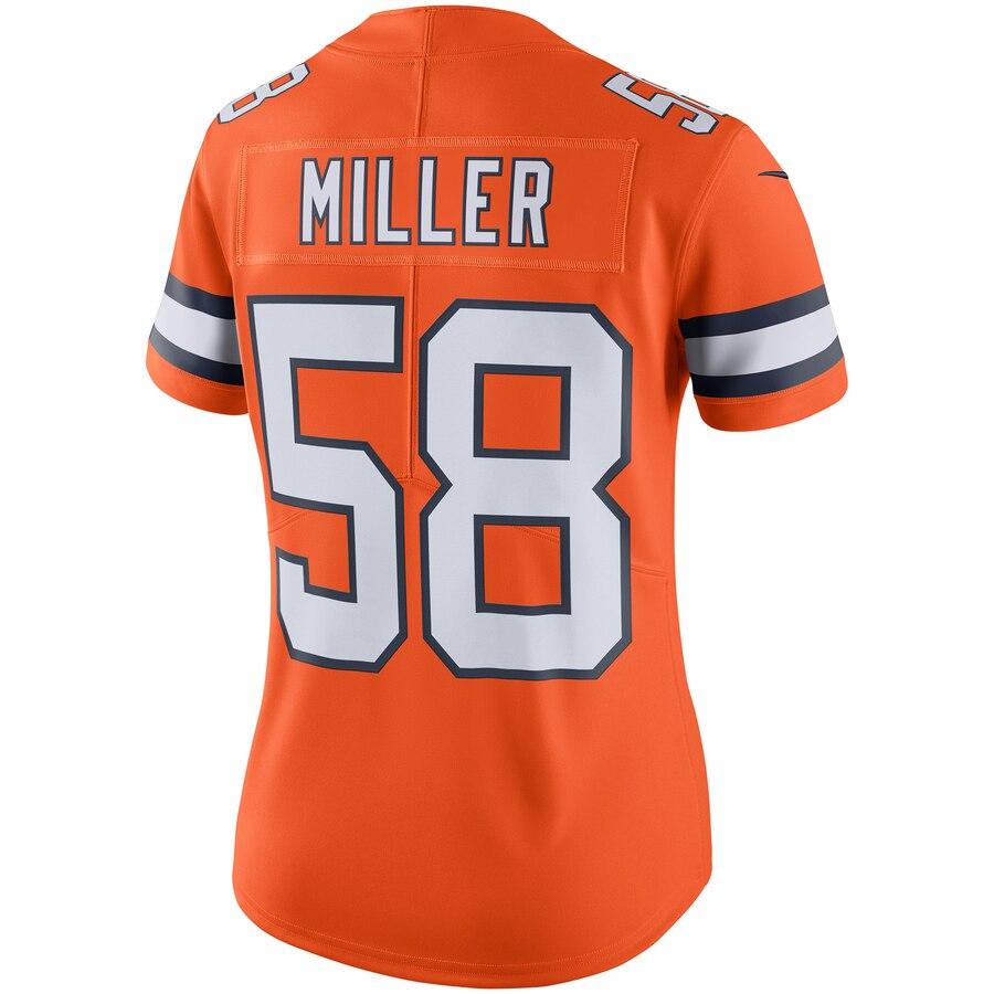 Von Miller Denver Broncos Women's Color Rush Limited Jersey - Orange 2019