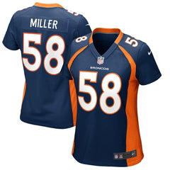 Von Miller Denver Broncos Women's Game Jersey - Navy Blue 2019