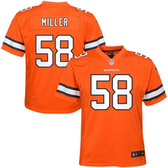Von Miller Denver Broncos Youth Color Rush Game Jersey - Orange 2019