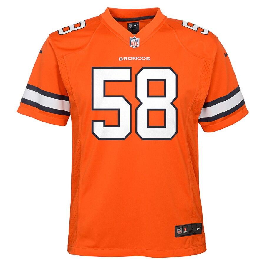Von Miller Denver Broncos Youth Color Rush Game Jersey - Orange 2019