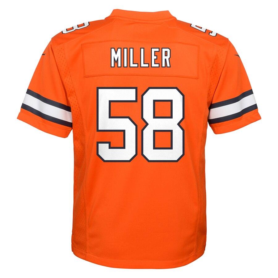 Von Miller Denver Broncos Youth Color Rush Game Jersey - Orange 2019