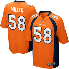 Von Miller Denver Broncos Youth Team Color Game Jersey - Orange 2019