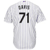 Image of Wade Davis Colorado Rockies Majestic Home Cool Base Player Jersey - White 2019