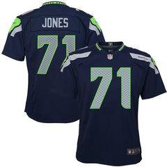 Walter Jones Seattle Seahawks Youth Retired Game Jersey - Navy Blue 2019