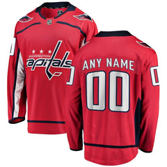 Washington Capitals Home Breakaway Custom Jersey - Red 2019