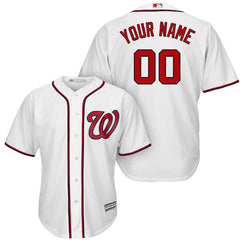 Washington Nationals Majestic Cool Base Custom Jersey - White 2019