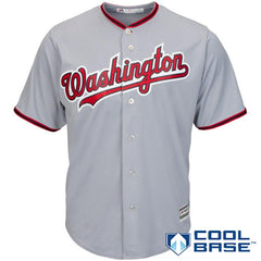 Washington Nationals Majestic Official Cool Base Team Jersey - Gray 2019