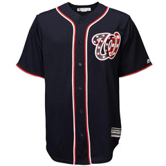 Washington Nationals Majestic Official Stars and Stripes Cool Base Jersey - Navy 2019