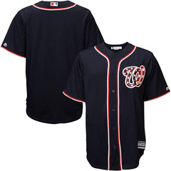 Washington Nationals Majestic Official Stars and Stripes Cool Base Jersey - Navy 2019