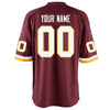 Image of Washington Redskins Custom Game Jersey - Burgundy 2019