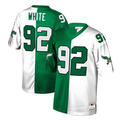 Reggie White Philadelphia Eagles Mitchell &amp; Ness Retired Player Split Replica Jersey – Green/White 2019