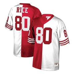 Jerry Rice San Francisco 49ers Mitchell &amp; Ness Retired Player Split Replica Jersey – Scarlet/White 2019