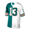 Image of Dan Marino Miami Dolphins Mitchell &amp; Ness Retired Player Split Replica Jersey – Aqua/White 2019