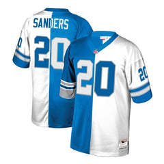 Barry Sanders Detroit Lions Mitchell &amp; Ness Retired Player Split Replica Jersey – Blue/White 2019