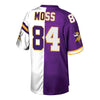 Image of Randy Moss Minnesota Vikings Mitchell &amp; Ness Retired Player Split Replica Jersey – Purple/White 2019