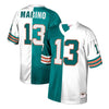 Image of Dan Marino Miami Dolphins Mitchell &amp; Ness Retired Player Split Replica Jersey – Aqua/White 2019