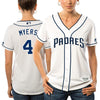 Image of Wil Myers San Diego Padres Majestic Women's Cool Base Player Jersey - White 2019