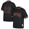 Image of Will Clark San Francisco Giants Mitchell &amp; Ness Cooperstown Collection Mesh Batting Practice Quarter-Zip Jersey - Black 2019