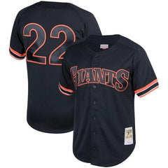 Will Clark San Francisco Giants Mitchell &amp; Ness Fashion Cooperstown Collection Mesh Batting Practice Jersey - Black 2019