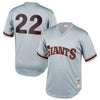 Image of Will Clark San Francisco Giants Mitchell &amp; Ness Youth Cooperstown Collection Mesh Batting Practice Jersey – Gray 2019