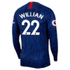 Image of Willian Borges da Silva Chelsea 2019 Home Stadium Long Sleeve Replica Player Jersey – Blue 2019