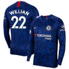 Image of Willian Borges da Silva Chelsea 2019 Home Stadium Long Sleeve Replica Player Jersey – Blue 2019