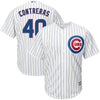 Image of Willson Contreras Chicago Cubs Majestic Official Cool Base Player Jersey - White 2019