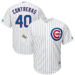 Willson Contreras Chicago Cubs Majestic Postseason Cool Base Player Jersey – White 2019