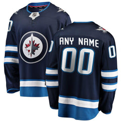 Winnipeg Jets Home Breakaway Custom Jersey - Blue 2019