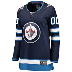 Winnipeg Jets Women's Home Breakaway Custom Jersey - Blue 2019