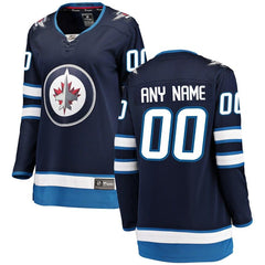 Winnipeg Jets Women's Home Breakaway Custom Jersey - Blue 2019