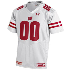 Wisconsin Badgers Under Armour Custom Replica Jersey – White 2019