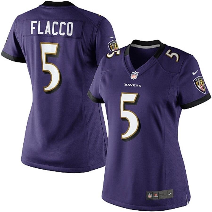 Women's Baltimore Ravens Joe Flacco Limited Team Color Jersey 2019